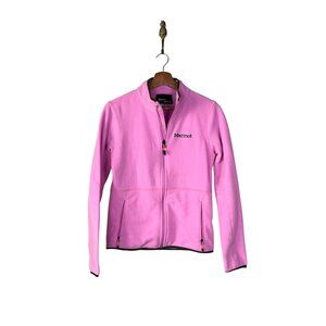 Marmot Sweater Womens Sz. XS Pink Full Zip Pockets Fleece Jacket Hiking Running